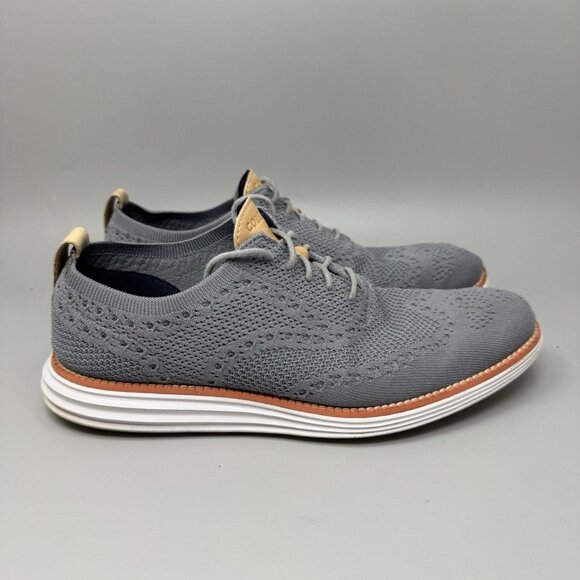 Cole Haan Mens Original Grand Stitchlite Gray Knit Oxford Shoes Size 9M main image 9